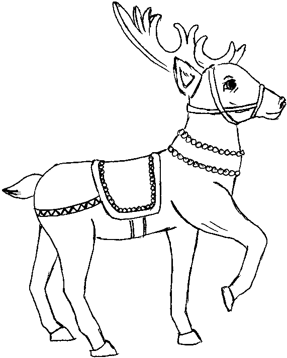 Coloring Pages Reindeer. Coloring Book. This page may